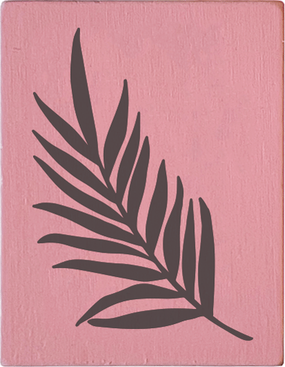 Colop May & Berry – Motivstempel, Holz, Motiv Bambuszweig, Abdruck 35 × 45 mm, Rosa