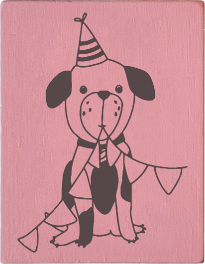 Colop May & Berry – Motivstempel, Holz, Motiv Hund, Abdruck 35 × 45 mm, Rosa