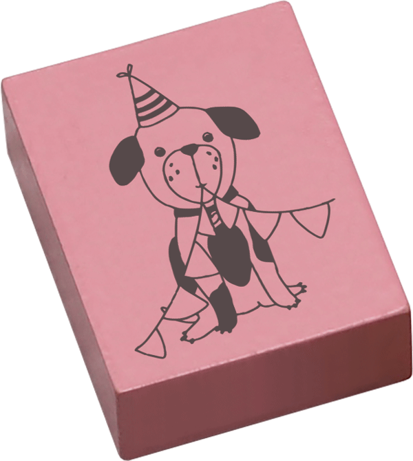 Colop May & Berry – Motivstempel, Holz, Motiv Hund, Abdruck 35 × 45 mm, Rosa