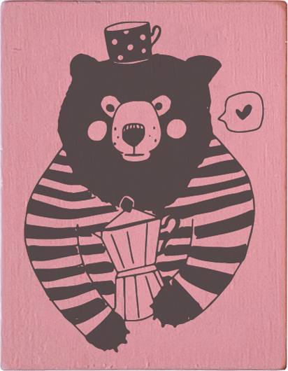 Colop Stempel – May & Berry Bär – Holz – 35 × 45 mm – Rosa