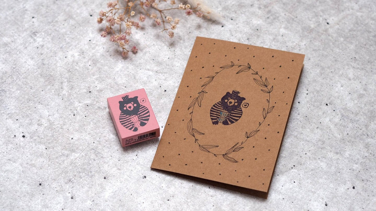 Colop Stempel – May & Berry Bär – Holz – 35 × 45 mm – Rosa