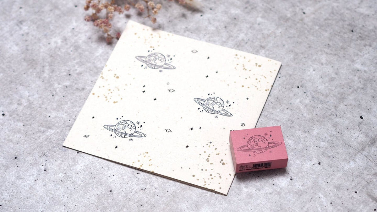 Colop May & Berry – Motivstempel, Holz, Motiv Weltkugel, Abdruck 35 × 45 mm, Rosa