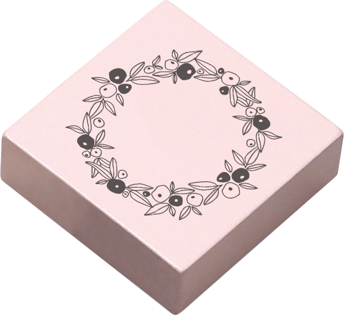Colop Motivstempel – May & Berry Beerenkranz – Holz – 45 × 45 mm