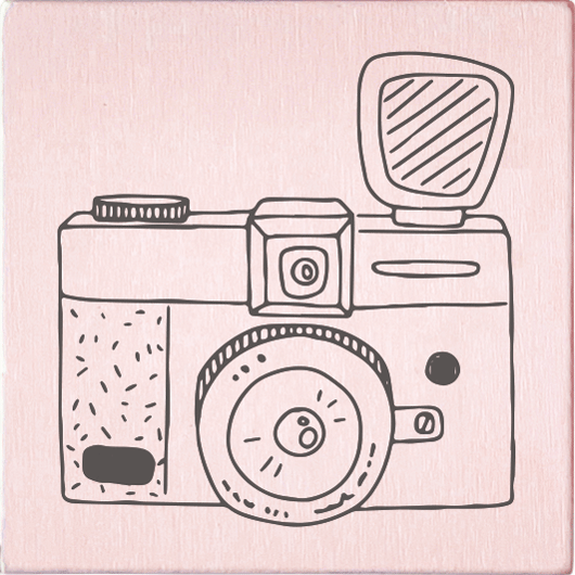 Colop May & Berry – Motivstempel, Holz, Motiv Fotoapparat, Abdruck 45 × 45 mm, nude