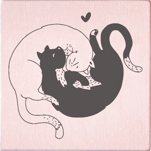 Colop Motivstempel – May & Berry Katzen – Holz – 45 × 45 mm – Nude