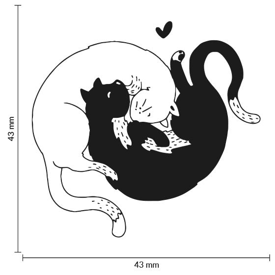 Colop Motivstempel – May & Berry Katzen – Holz – 45 × 45 mm – Nude