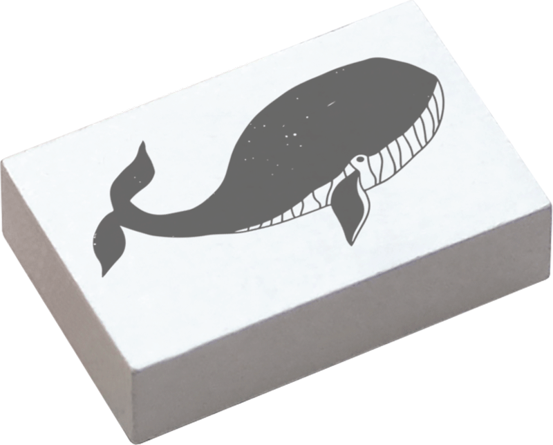 Colop May & Berry – Motivstempel, Holz, Wal-Motiv, Abdruck 55 × 35 mm, Weiss