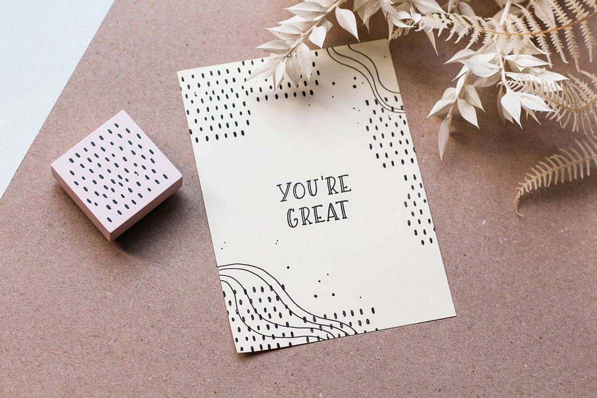Colop Stempel-Set – May & Berry Muster – 4 Stempel – Holz
