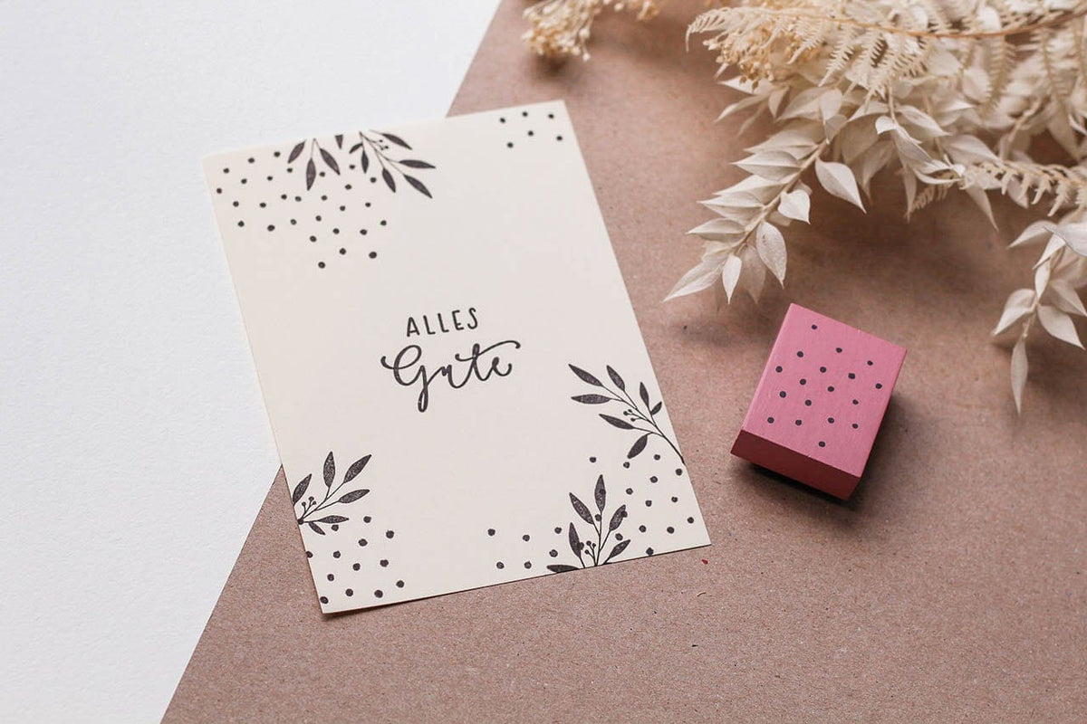 Colop Stempel-Set – May & Berry Muster – 4 Stempel – Holz
