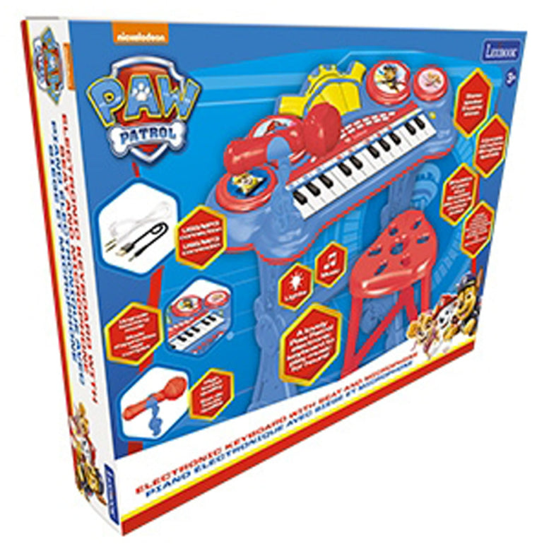 Lexibook Klavier PAW Patrol – 24 Tasten, mit Sitz, Mikrofon, Aux-In – 41 × 59 × 21 cm – ab 3 J.