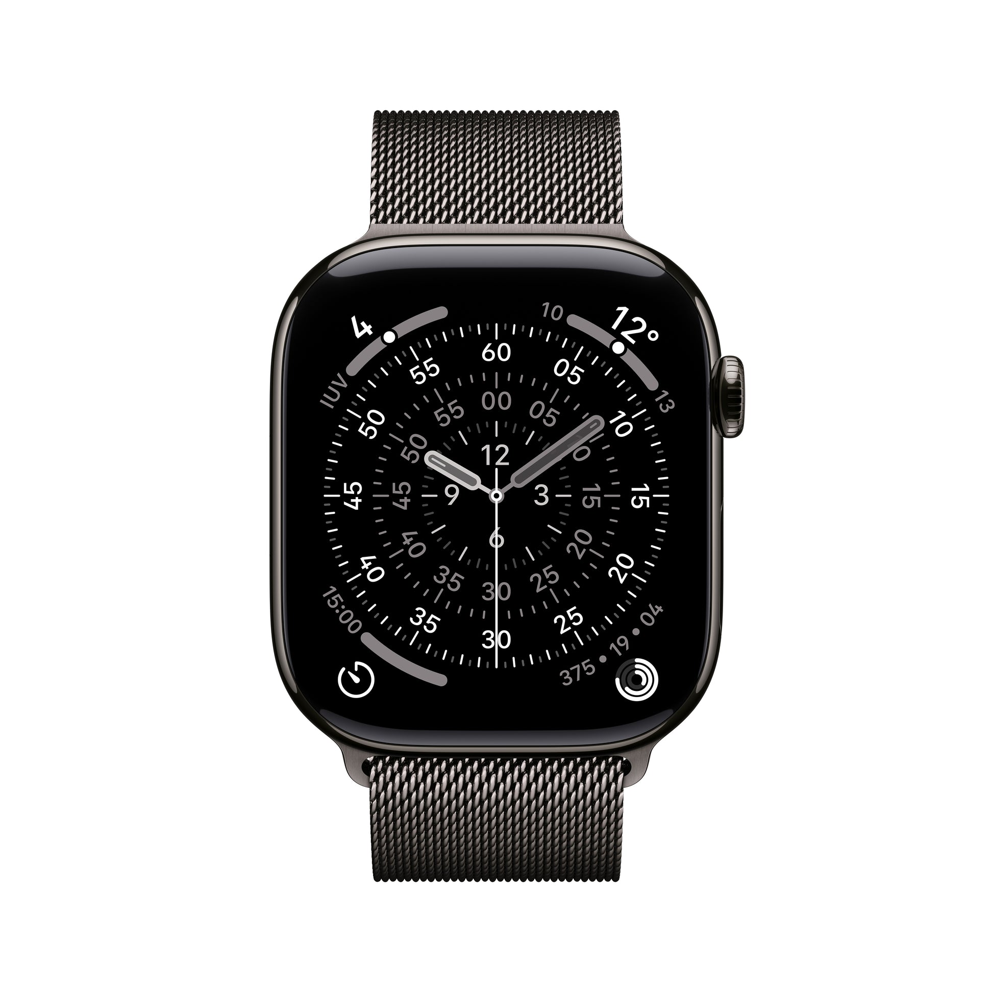 Apple Watch S11 – Smartwatch – 46 mm, LTE, OLED, 50 m, Slate Titanium, S/M Milanese Loop