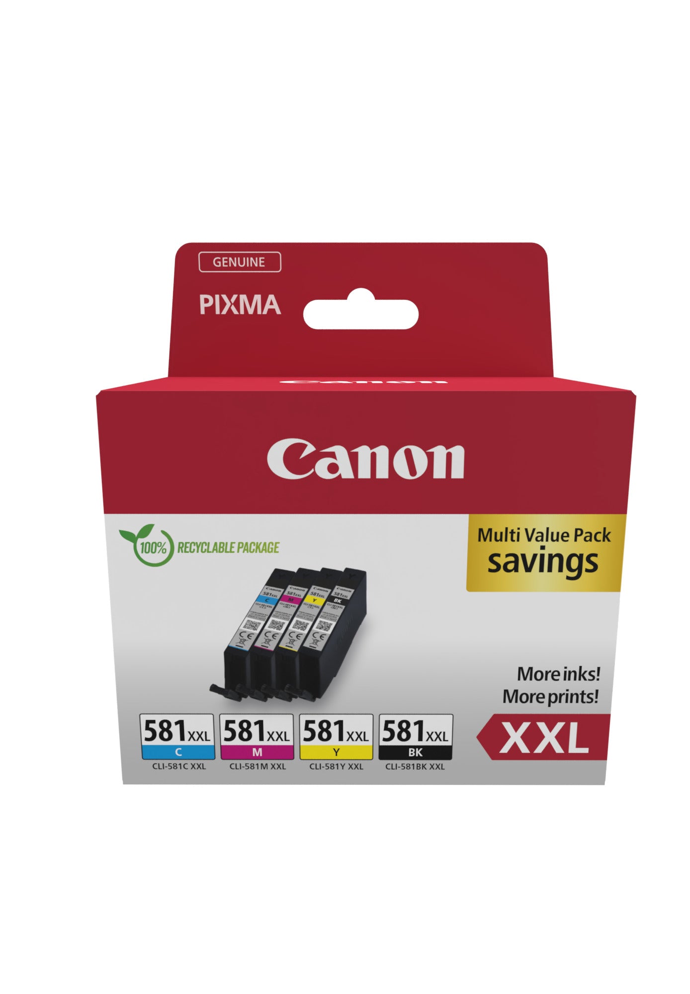 Canon Tintenpatronen-Multipack CLI-581XXL, CMYK, XXL, Original – für PIXMA