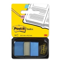 Post-It Registerindex – 25 × 43 mm, Kunststoff, türkis, unbedruckt, mit Spender