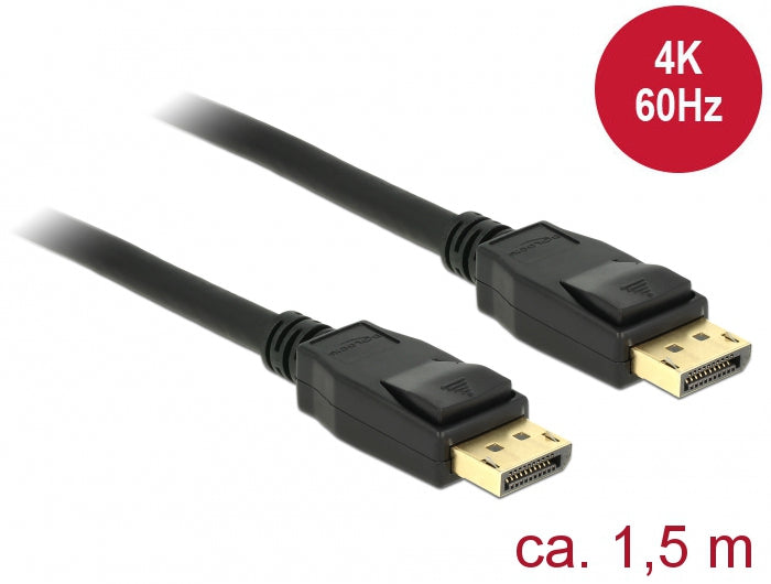DeLOCK DisplayPort Kabel DP 1.2 4K 60 Hz – 1,5 m