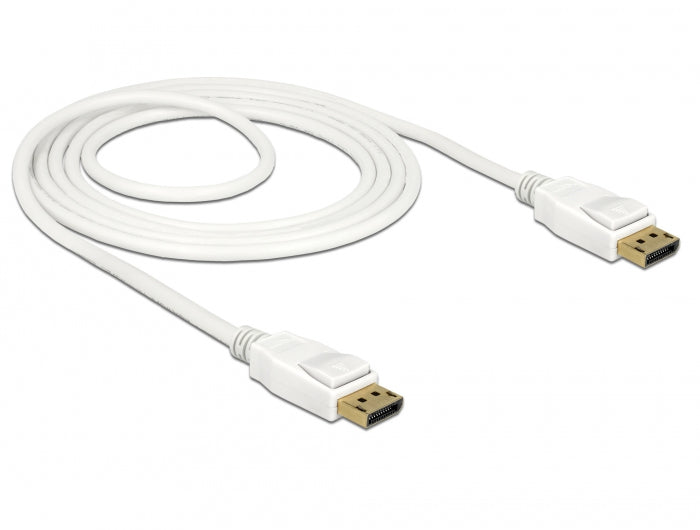 DeLOCK DisplayPort Kabel DP 1.2 4K 60 Hz – 1,5 m – Weiss