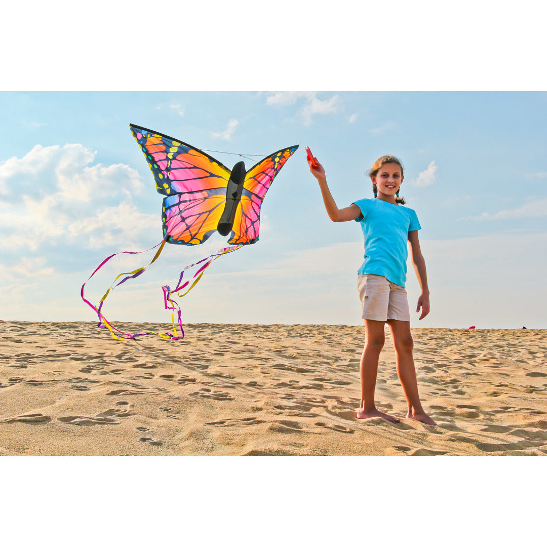 Invento Butterfly Ruby Einleinerdrachen – 60 m Schnur – 130 × 80 cm – ab 5 Jahren
