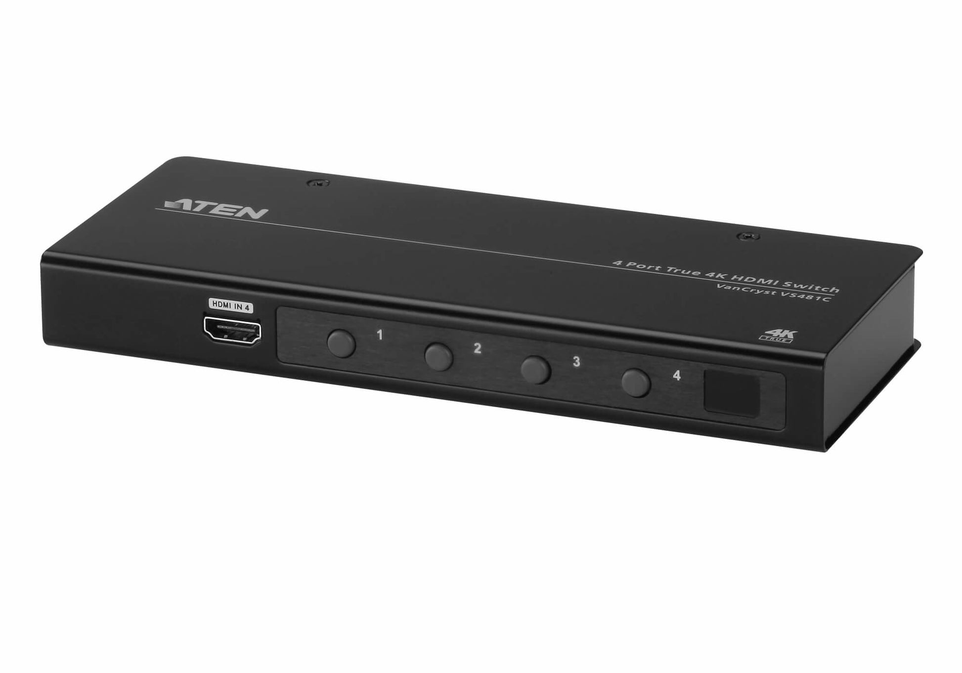 ATEN HDMI-Switch, 4×1, 4K, 18 Gbit/s, Schwarz