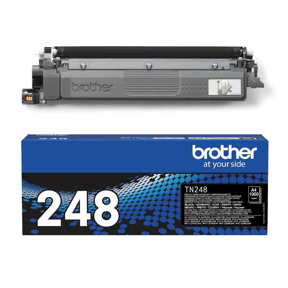 Brother TN-248BK Schwarz Toner – Original – 1'000 Seiten – für Brother MFC-L3760CDW/HL-L8230CDW u. a.