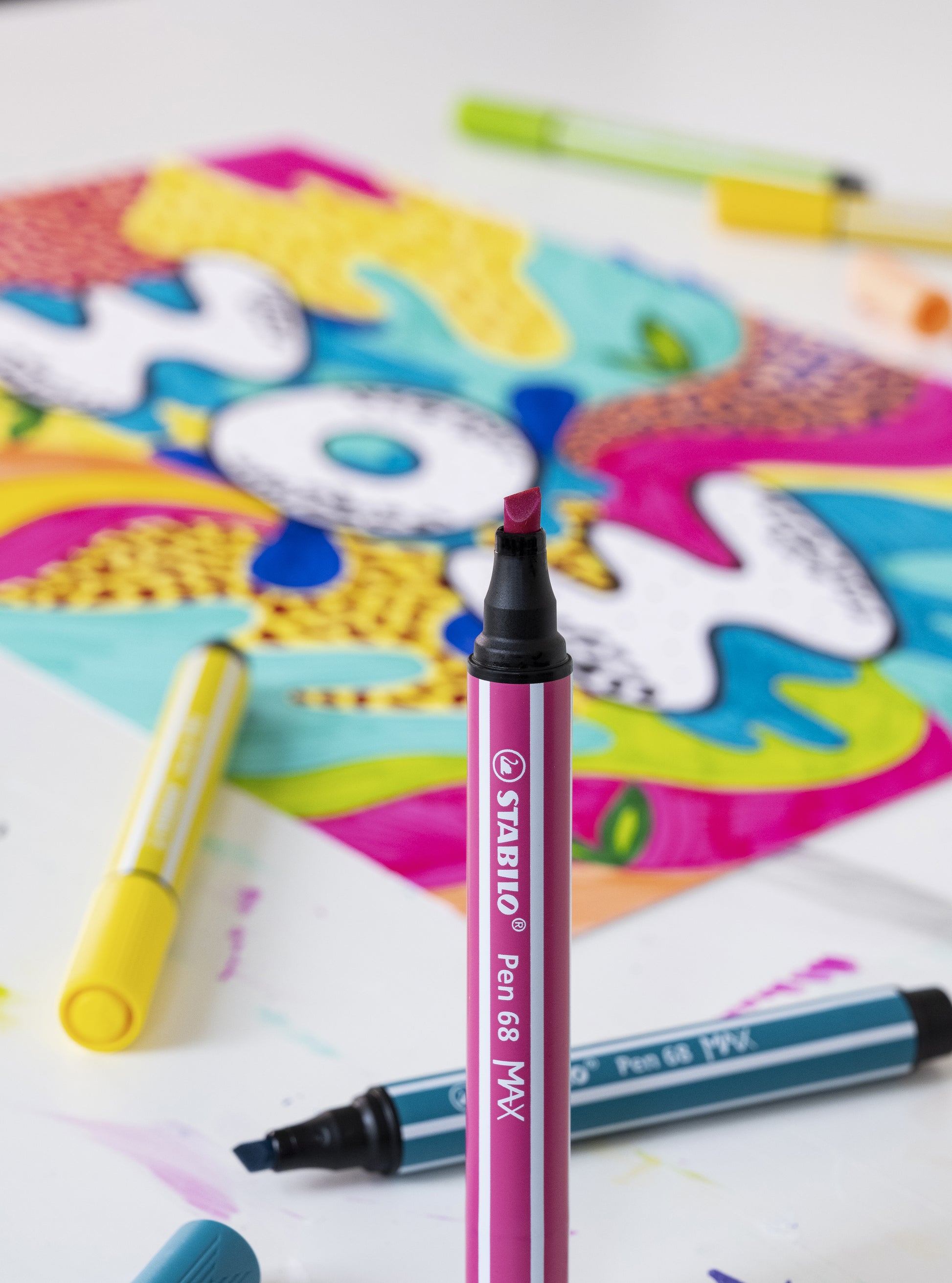 STABILO Filzstifte Pen 68 MAX Arty, Strichbreite 2 + 5 mm, 20 Farben