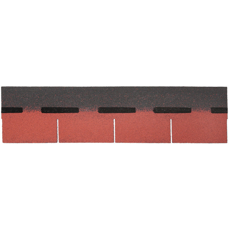 Colibri Bitumenschindeln EASY Biberschwanz – 34 × 77,7 × 4 cm, Bitumen, Rot, UV-beständig, 17 Stk.