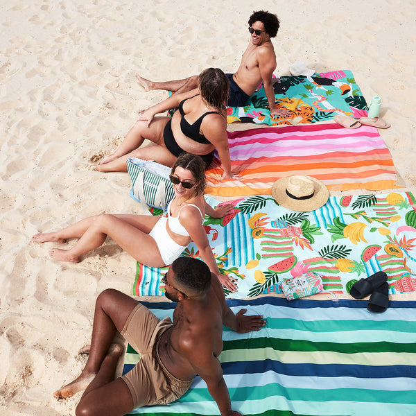 Dock & Bay Summer XL Miami Sorbet Wohndecke – Polyester/Polyamid, Mehrfarbig (Muster) – 90 × 200 cm