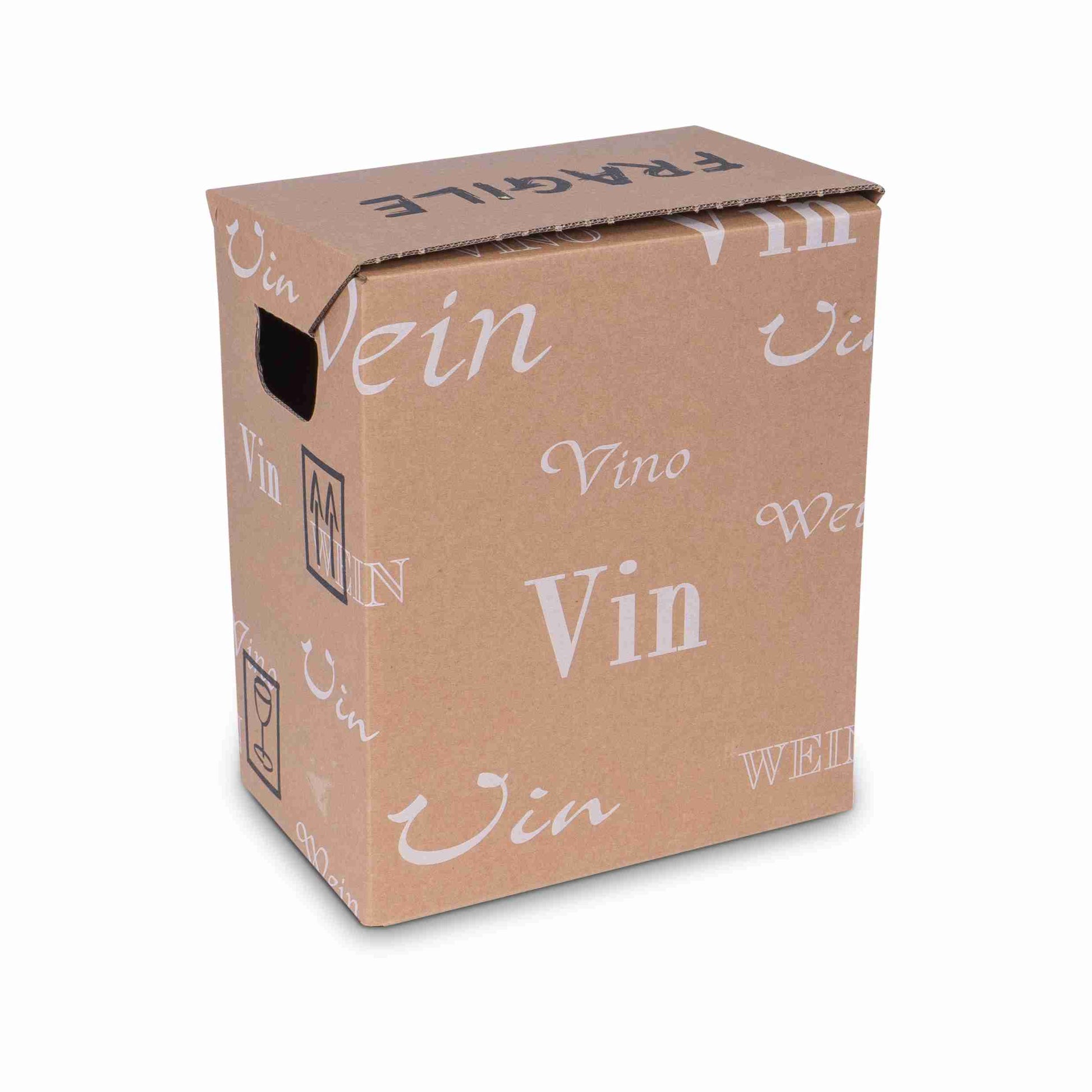 Model Weinversandkarton – für 6 × 0,7 l, max. 292 mm & Ø83 mm – 252 × 168 × 287 mm, braun – 1 Stk., ab 20 Stk.
