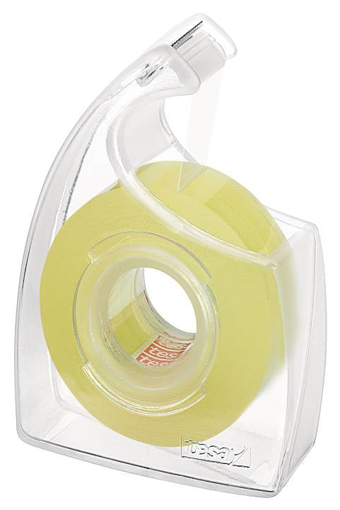 TESA Klebeband – permanent, klar, Kunststoff, 15 mm × 33 m, Kern Ø 26 mm