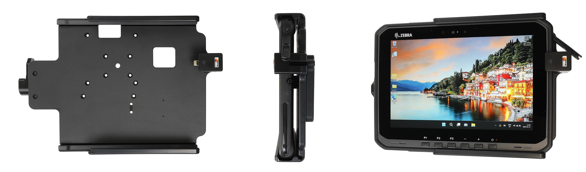 Brodit Tablet-Wandhalterung – für Zebra ET65W, ET60W – abschliessbar – Schwarz