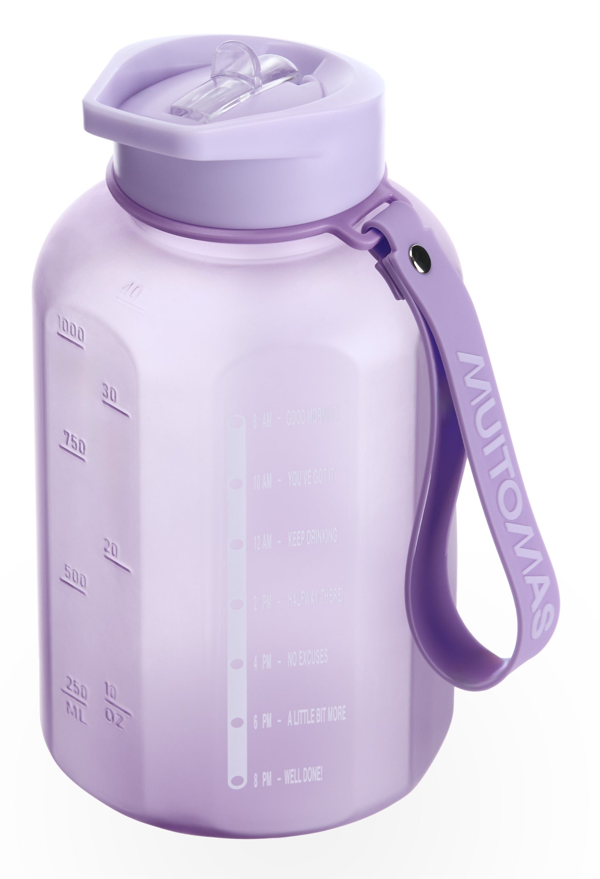 Muitomas Trinkflasche 1,2 l – Kunststoff, Schraubdeckel, Violett