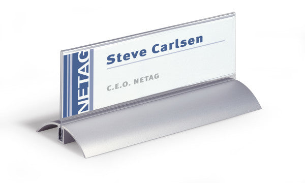 Durable Namensschild Deluxe – Acryl/Aluminium, 2 Stk.