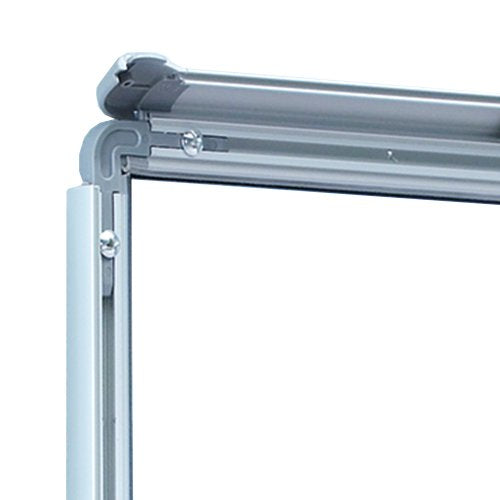 Nobo Hängesichttafel – A2 Hochformat, Silber, Metall, Wetterfest – 1 Stück