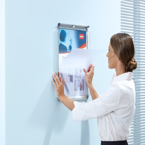 Nobo Plakatrahmen – 341 × 468 mm, silber, Metall, für A3