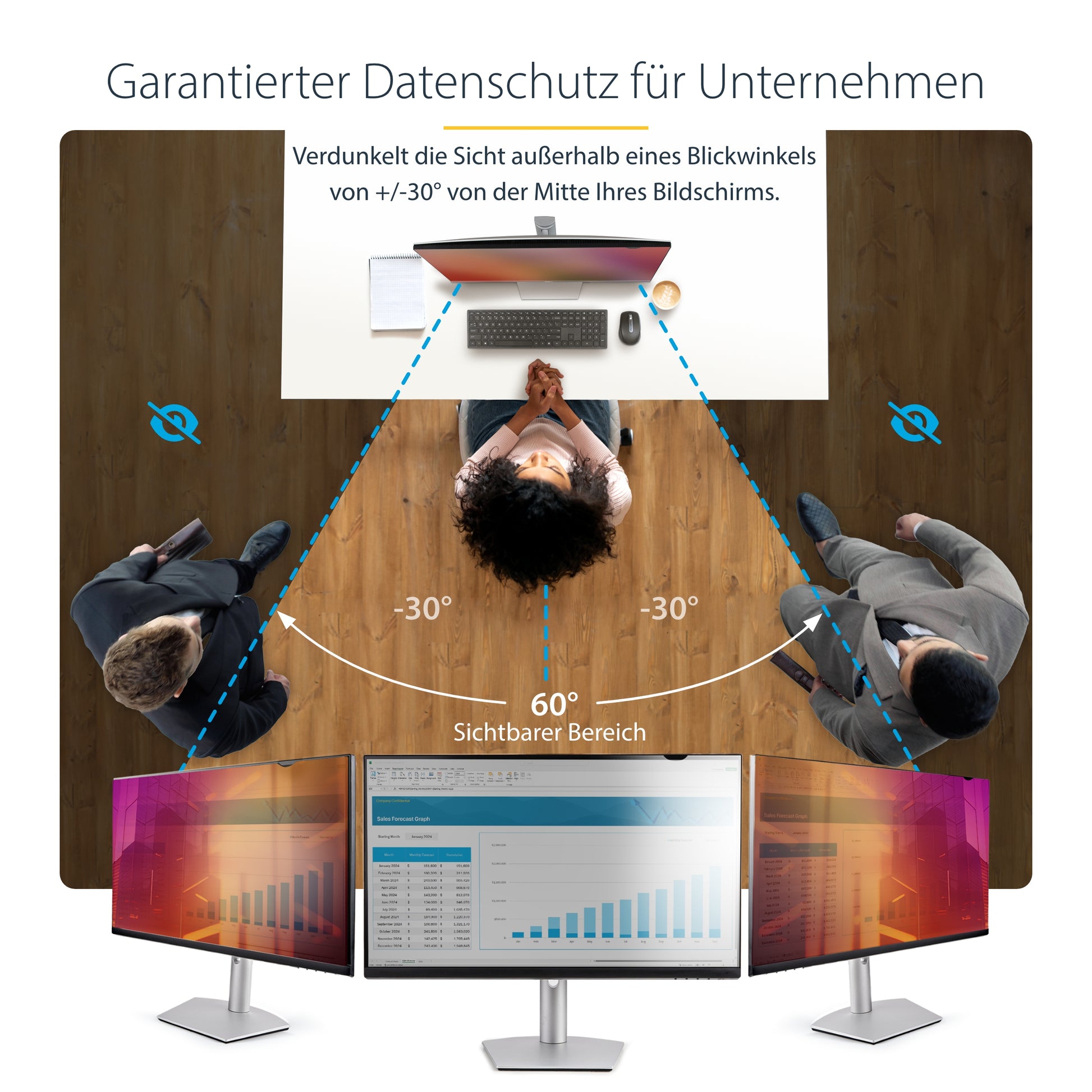 StarTech.com Displayschutz für 24" Monitore – Gold