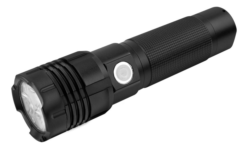 Ansmann Taschenlampe Pro 3000R – 3200 lm, 213 m, IP67, USB, Akku 5100 mAh, 6 Modi – Schwarz