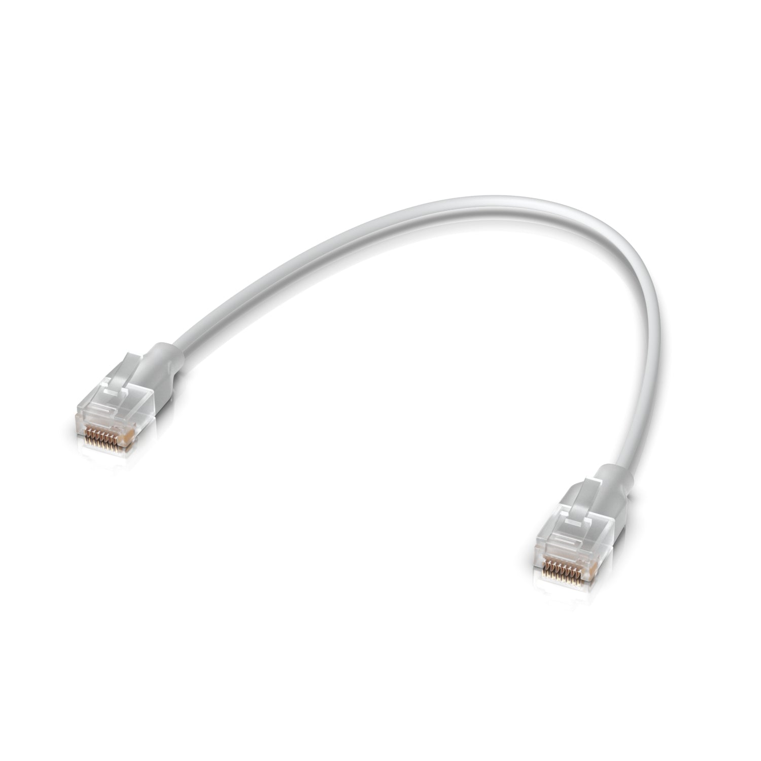 Ubiquiti Patchkabel – Cat6, 2,5G, 0,15 m, Durchscheinend, Weiss, RJ-45