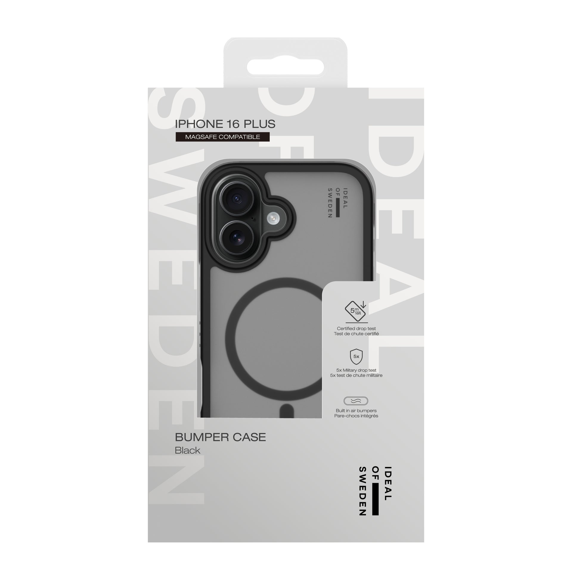 Ideal of Sweden – Backcover – für Apple iPhone 16 Plus – schwarz – PC, MagSafe-kompatibel