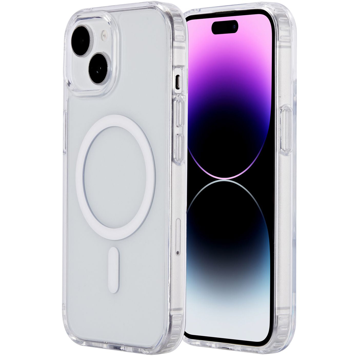 eSTUFF BERLIN Backcover – für Apple iPhone 15 Plus, MagSafe, TPU, Transparent