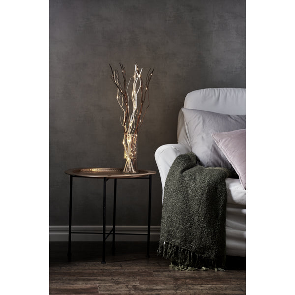 Star Trading Lichterkette/Dekolicht Willow – 60 cm, 0,38 W, Warmweiss, Braun, 24 LEDs, batteriebetrieben