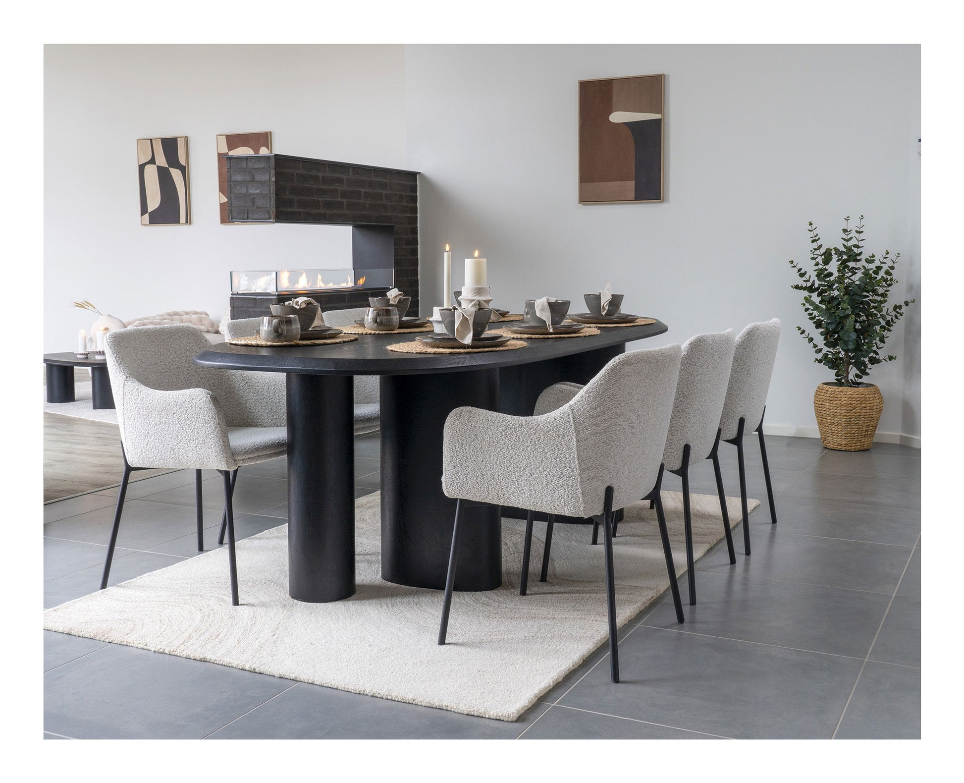 House Nordic Schale Selma – 4er Set, Ø 15,0 cm, H 9,0 cm, Keramik, spülmaschinenfest, mikrowellenfest