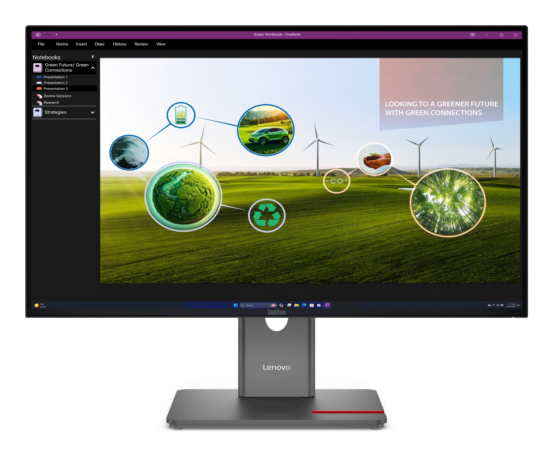 Lenovo ThinkVision P27q-40 – 27", 2560 × 1440 (WQHD), IPS, 120 Hz, USB-C 15 W, Webcam, HDR10