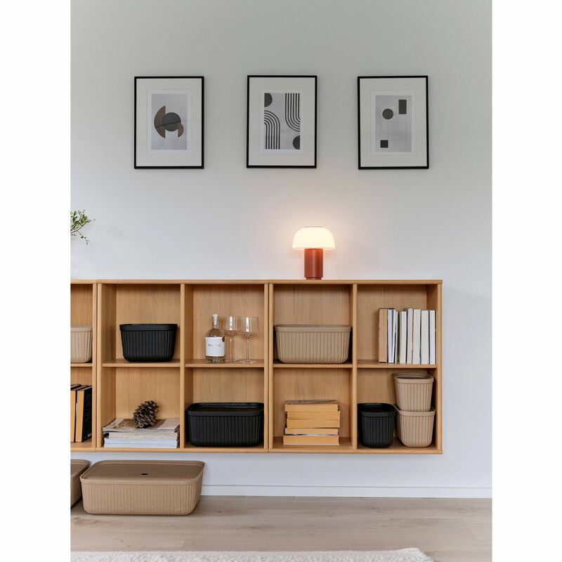 Zone Denmark Aufbewahrungsbox 7,7 l – Papier – Schwarz – 230 × 150 × 320 mm – 2 Stück