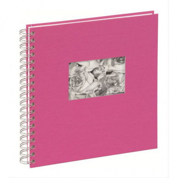 Pagna Fotobuch, Spiralbindung, 50 Seiten, 25 × 25,5 cm, Karton, Rosa, Frontseite wechselbar