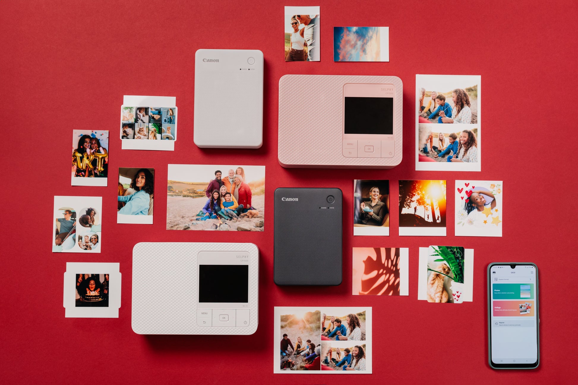 Canon SELPHY QX20 Mini-Fotodrucker – 7,2×8,5 cm, Thermosublimation, WLAN, USB-C, Akku, Weiss