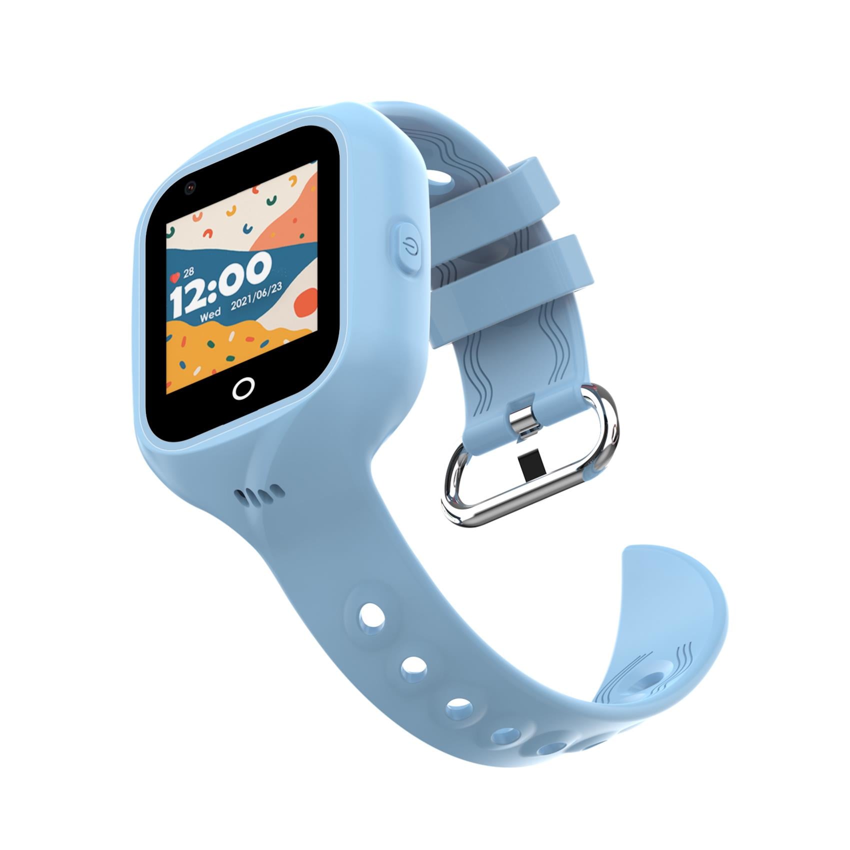 Celly 40 mm GPS + Cellular – Schwarz, Sportarmband, Hellblau, für iPhone