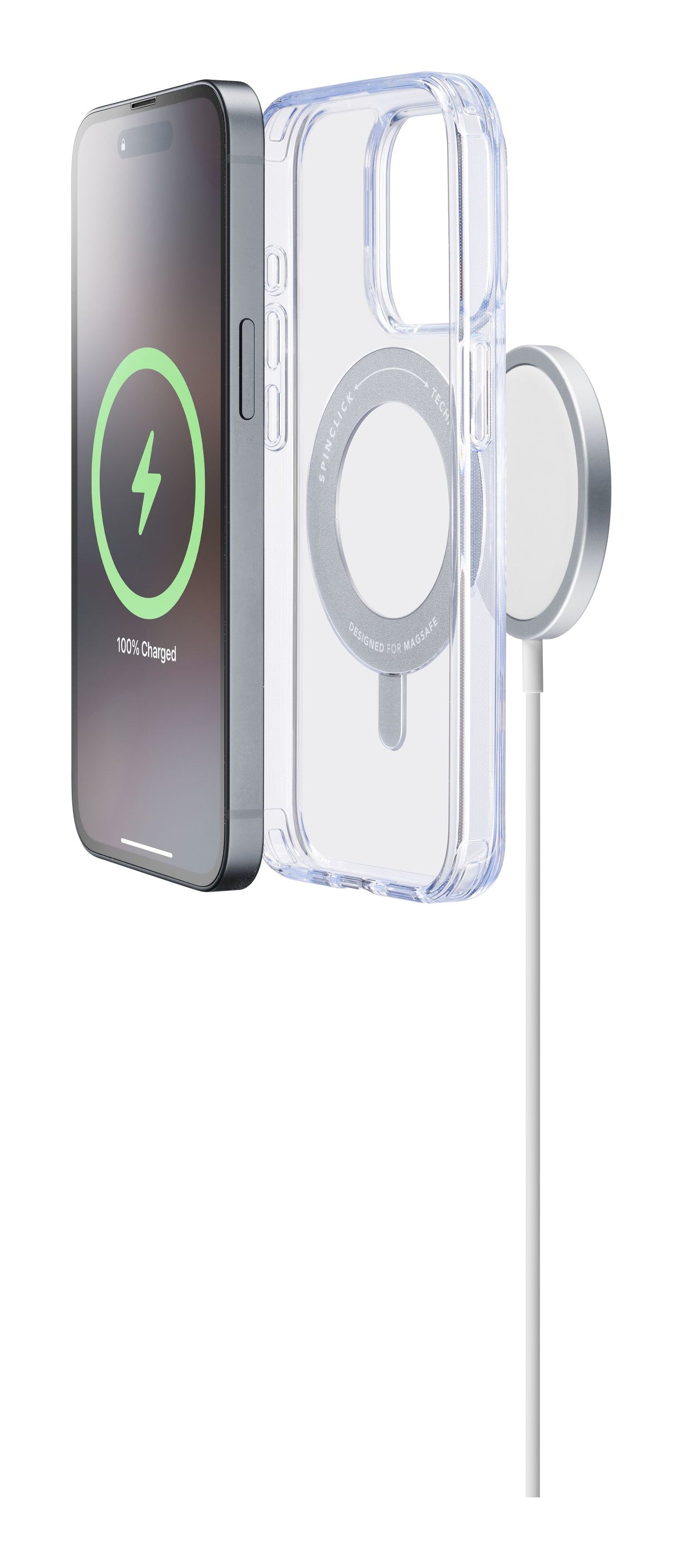 Cellularline Backcover – für Apple iPhone 16 Pro Max – transparent – MagSafe-kompatibel, stossdämpfend