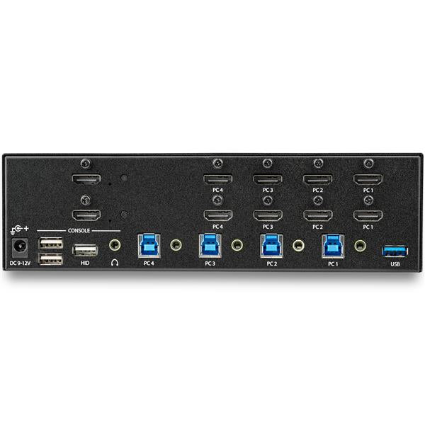 StarTech.com 4-Port Dual-View HDMI KVM-Switch – 4K/30 Hz, Audio