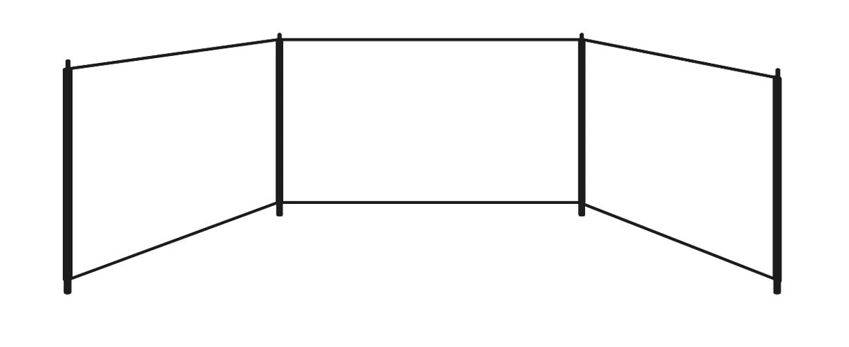 Easy Camp Strand-Windschutz Huk – wasserfest, Stahlgestänge Ø 16 mm – 390 × 120 cm – blau, Polyester – 1 Stk