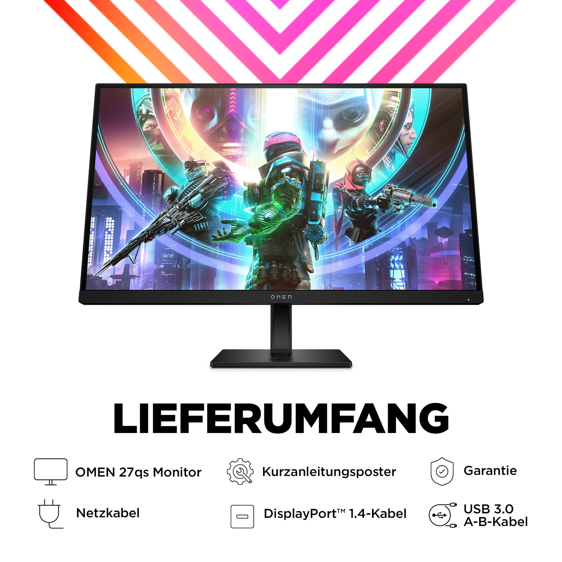 HP Omen – Monitor, 27", 2560 × 1440 (WQHD), 240 Hz