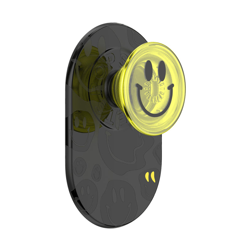PopSockets Smartphone-Griff, drehbar, universal, klebend, schwarz