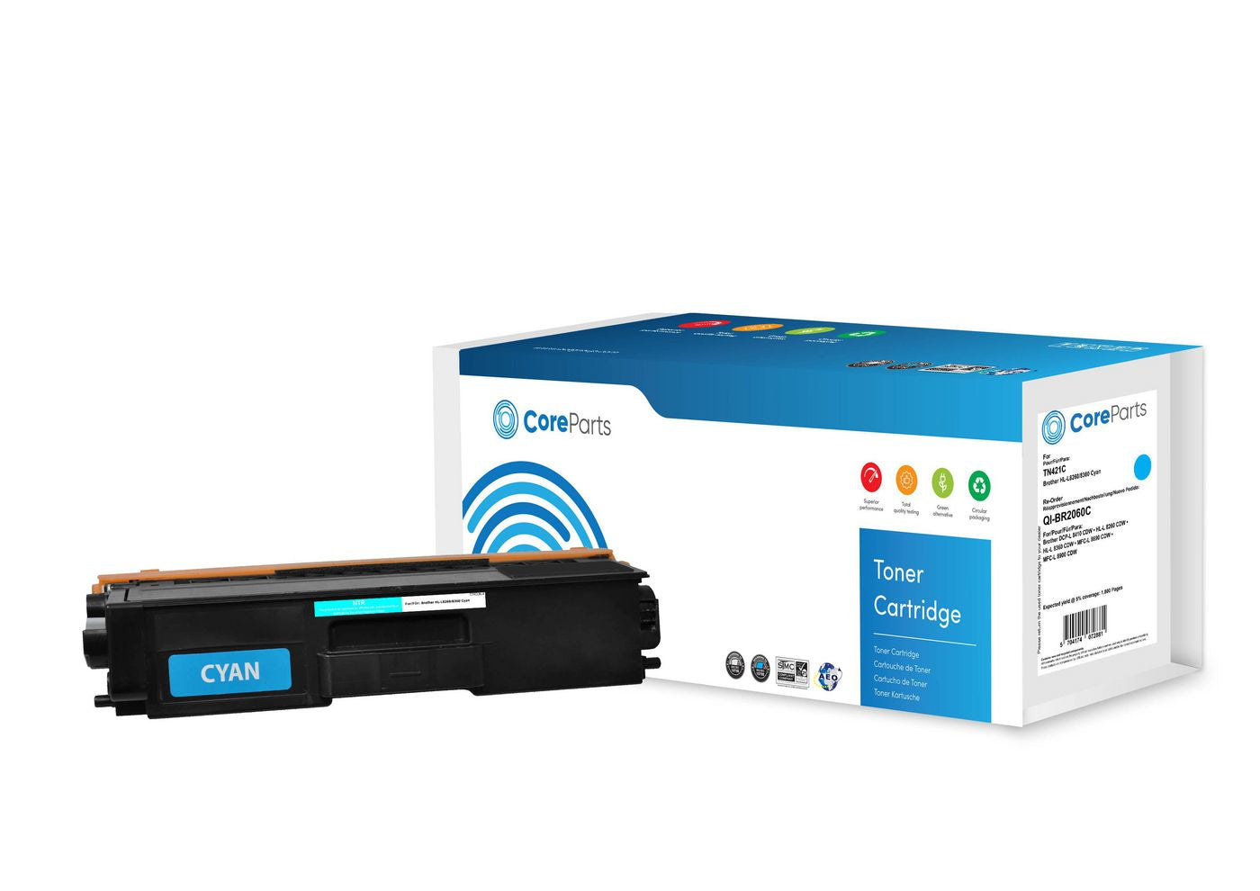 CoreParts TN421C Cyan Toner – Kompatibel – 1'800 Seiten – für Brother HL-L8260/8360